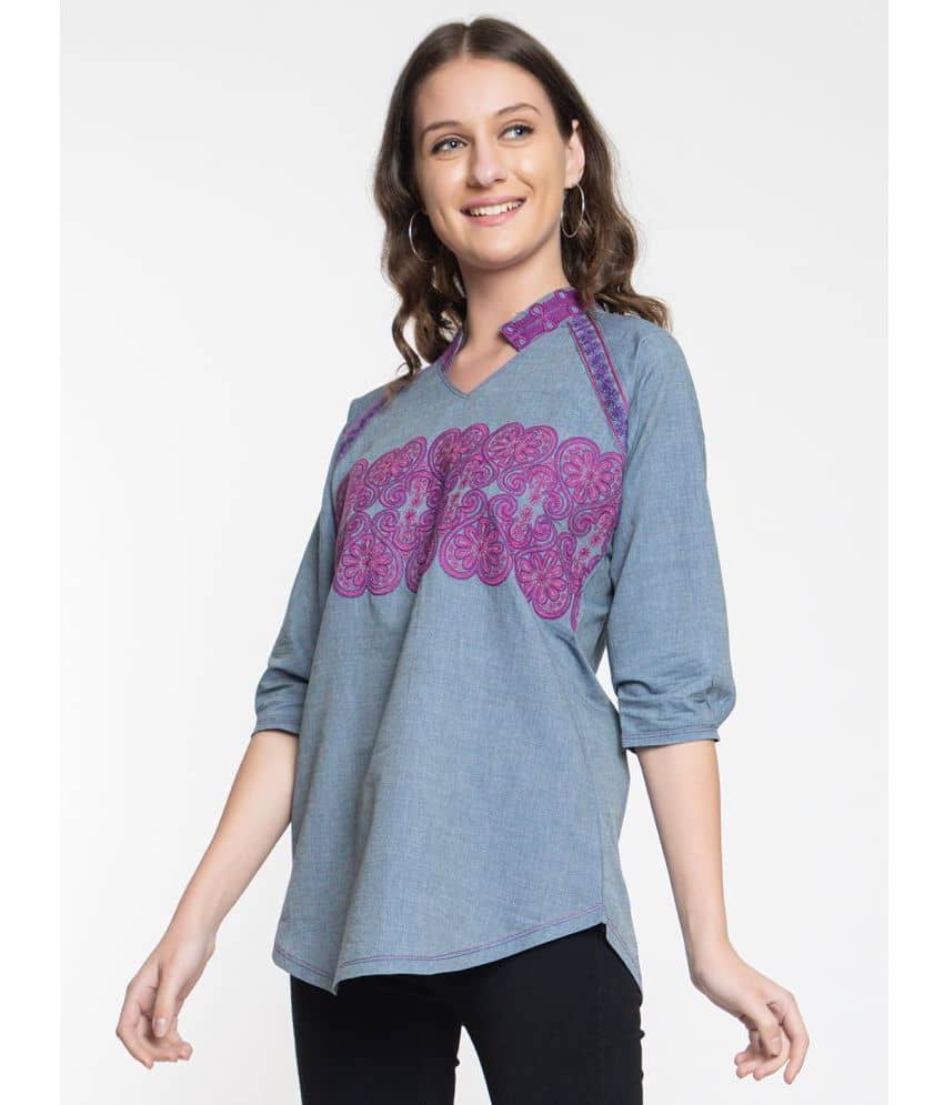 Denim Short Kurti For Women (Pack of 1) - Kurtis, Tunics | Buy online on ZillyBuy