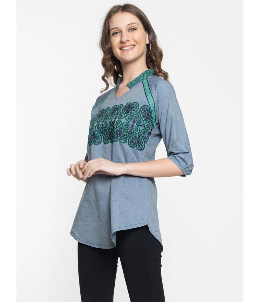 Denim Short Kurti For Women (Pack of 1) - Kurtis, Tunics | Buy online on ZillyBuy
