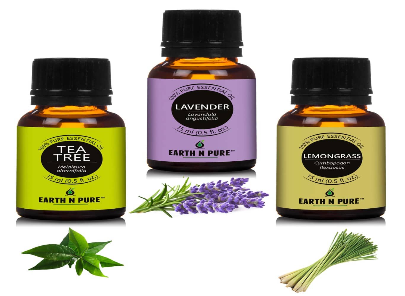 Earth N Pure - Lemongrass Essential Oil 15 mL ( Pack of 3 )