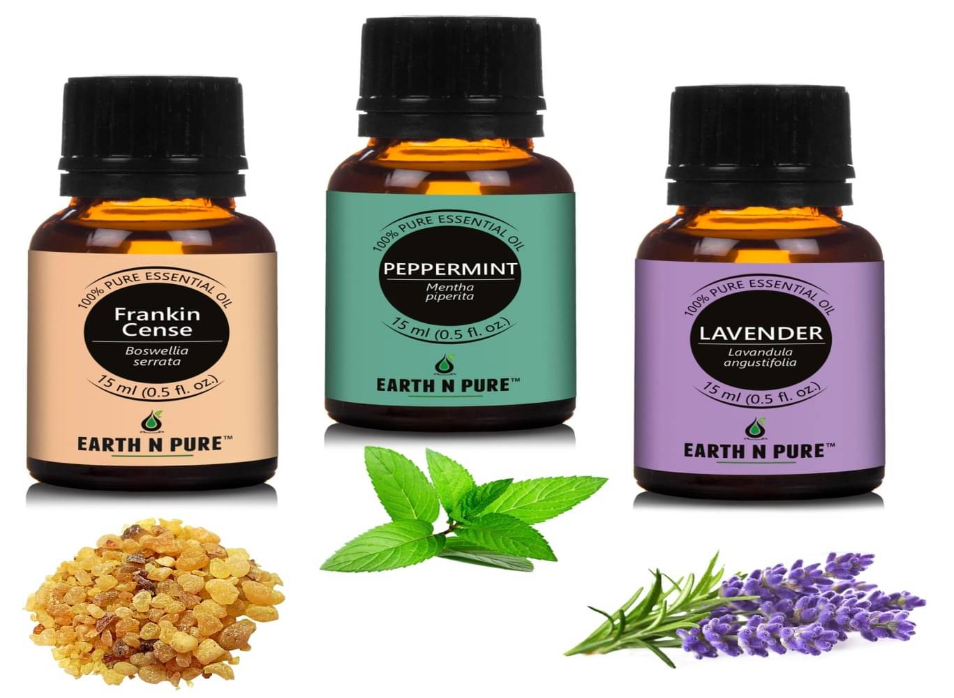 Earth N Pure - Peppermint Essential Oil 15 mL ( Pack of 3 ) Earth N Pure - Peppermint Essential Oil 15 mL ( Pack of 3 )