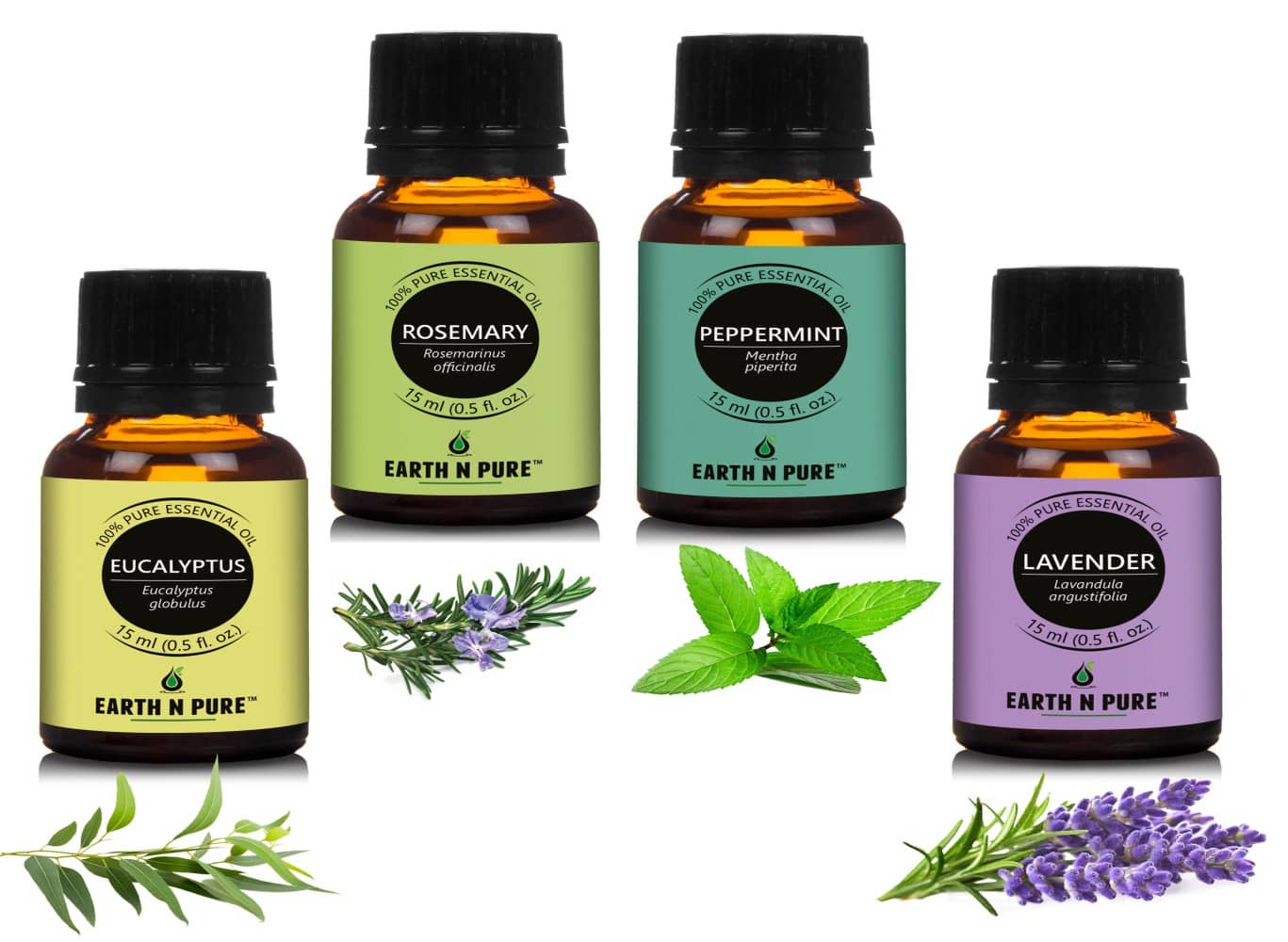 Earth N Pure - Rosemary Essential Oil 15 mL ( Pack of 4 )
