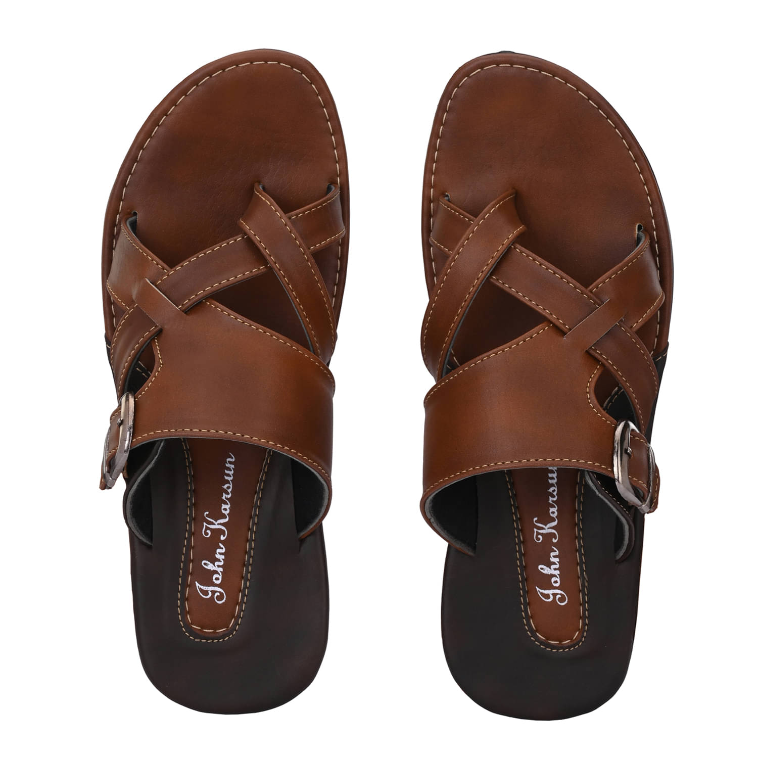     			John Karsun - Tan Men's Sandals