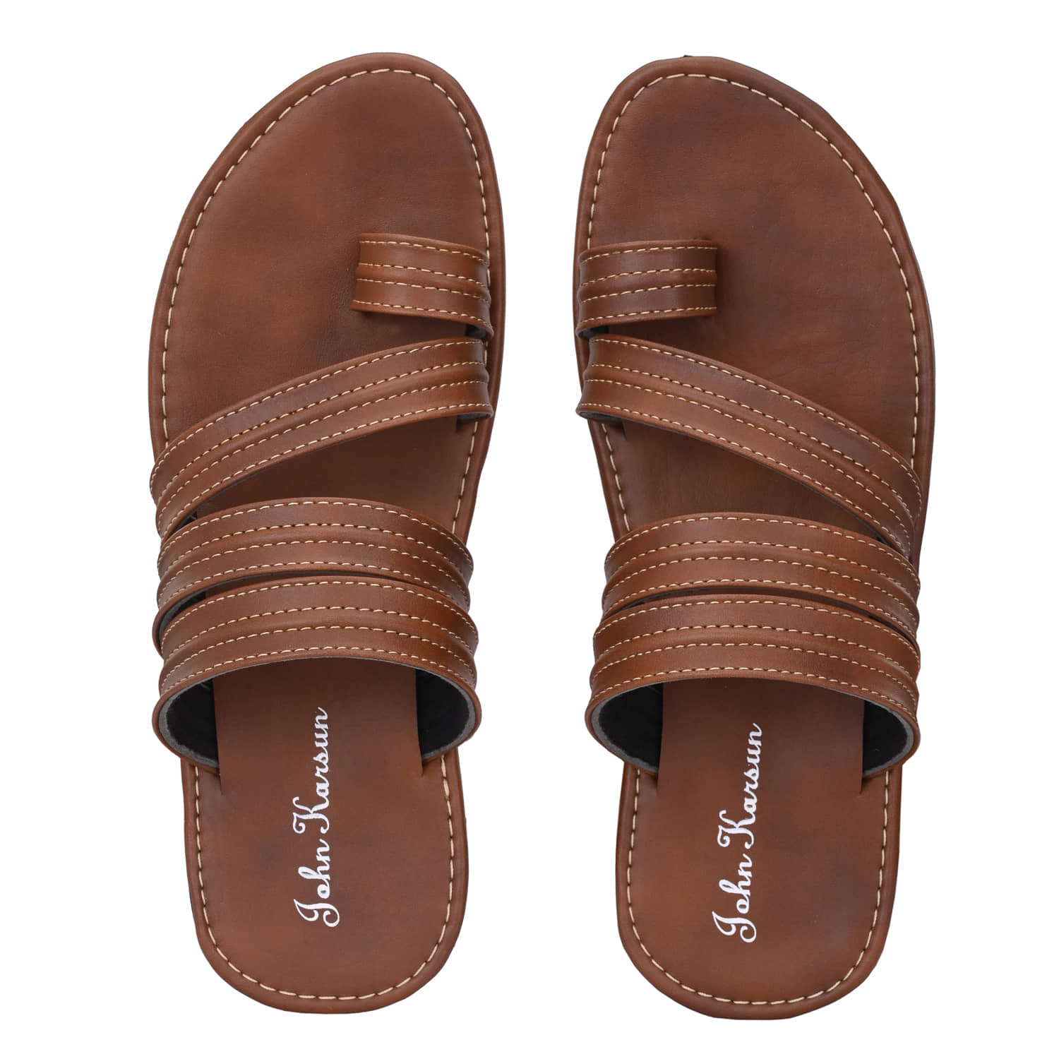 John Karsun - Tan Men's Leather Slipper