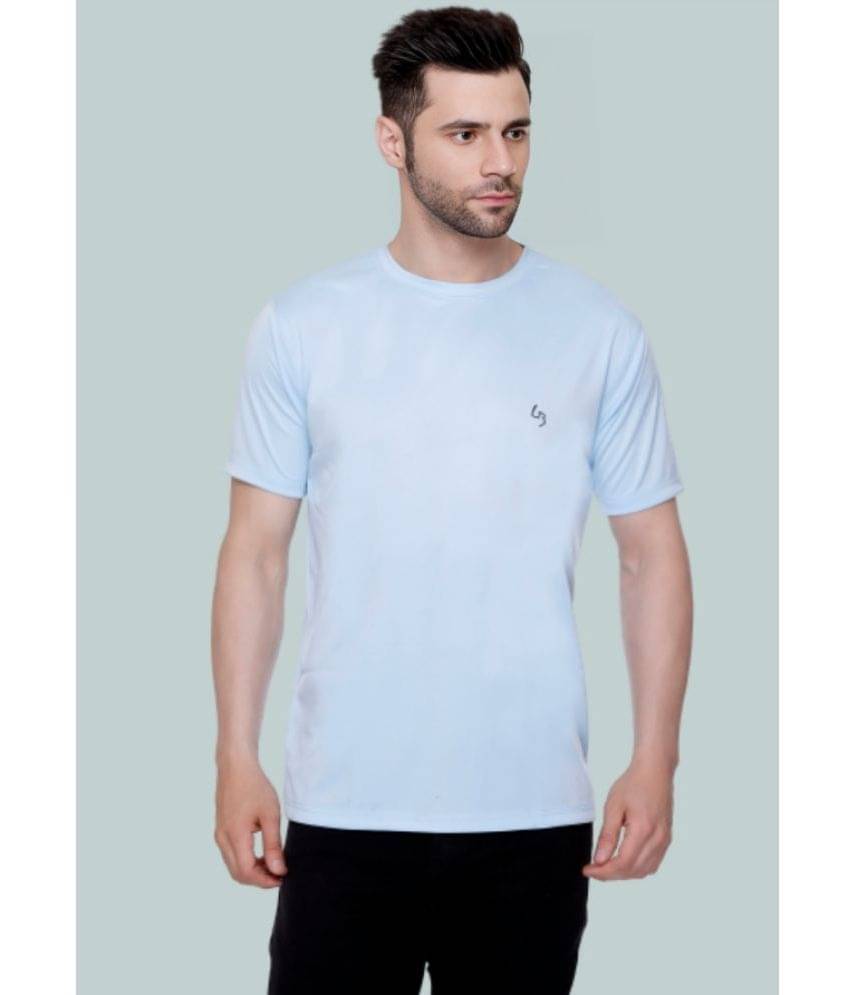    			LEEBONEE Pack of 1 Polyester Regular Fit Men's T-Shirt ( Sky Blue )