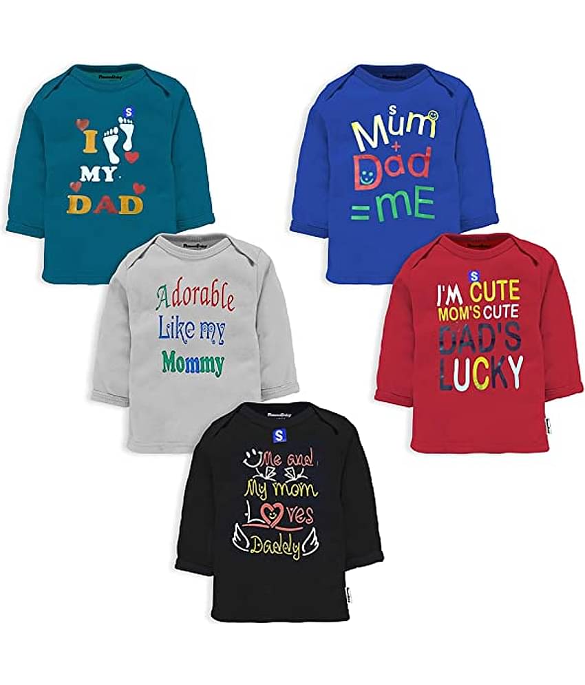NammaBaby Pack of 5 Unisex for Baby Cotton T-Shirt ( Multi )