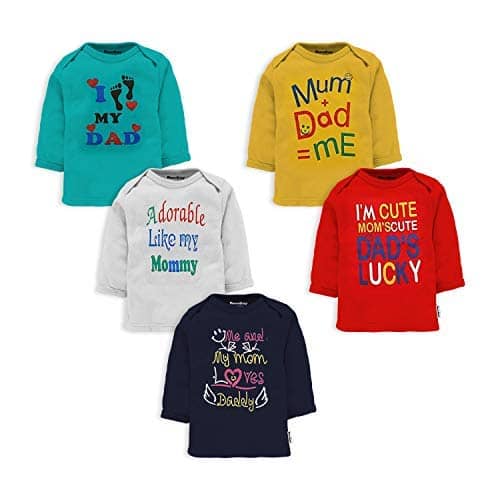 NammaBaby Pack of 5 Unisex for Baby Cotton T-Shirt ( Multi )