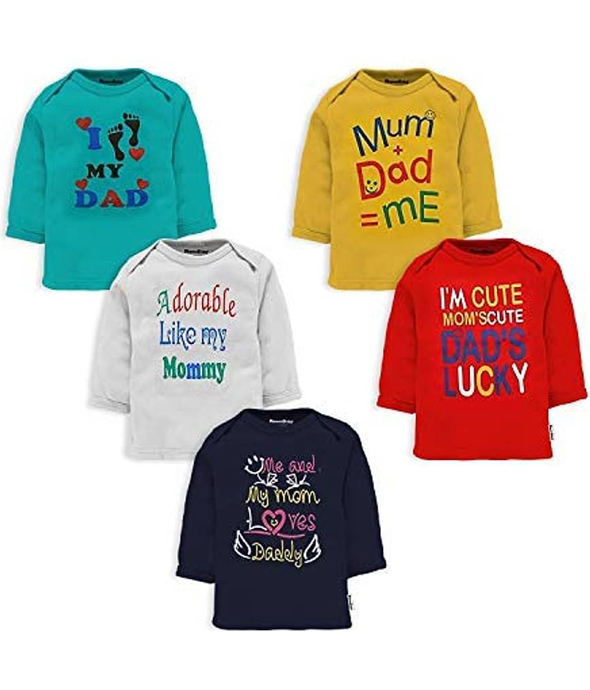 NammaBaby Pack of 5 Unisex for Baby Cotton T-Shirt ( Multi )