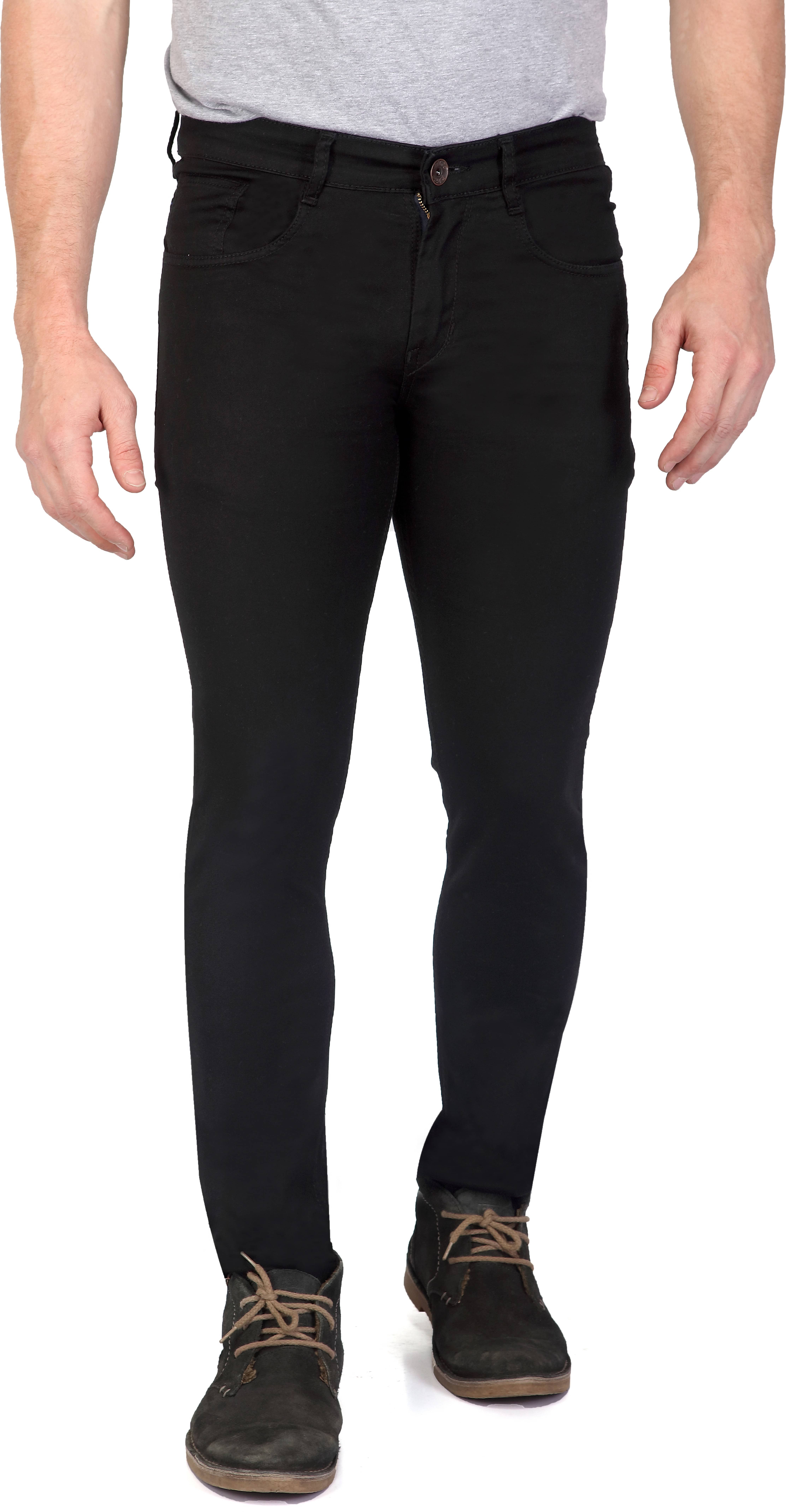RAGZO - Black Denim Slim Fit Men's Jeans ( Pack of 1 ) - Jeans | Buy online on ZillyBuy