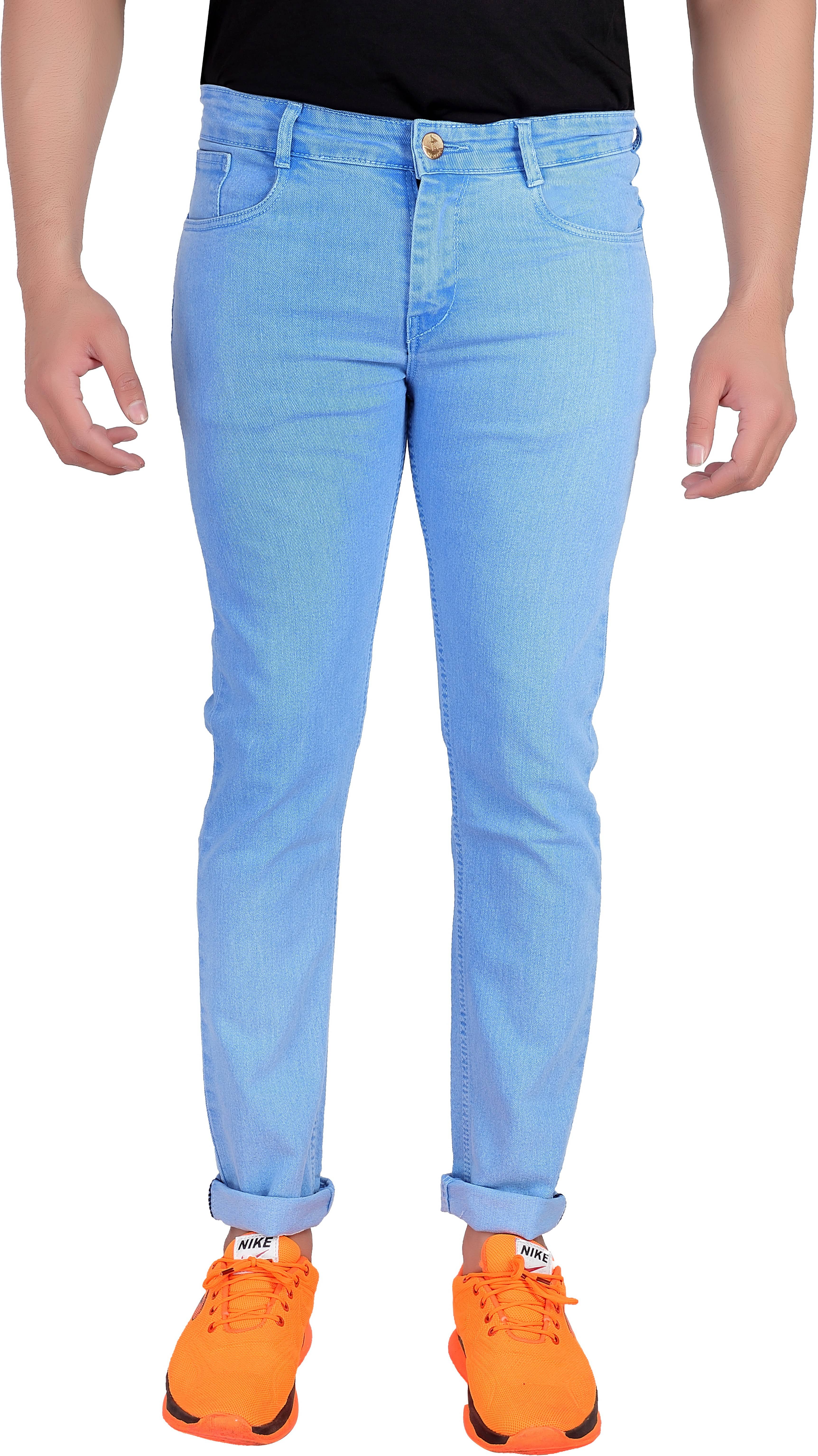 RAGZO - Light Blue Denim Slim Fit Men's Jeans ( Pack of 1 ) - Jeans | Buy online on ZillyBuy