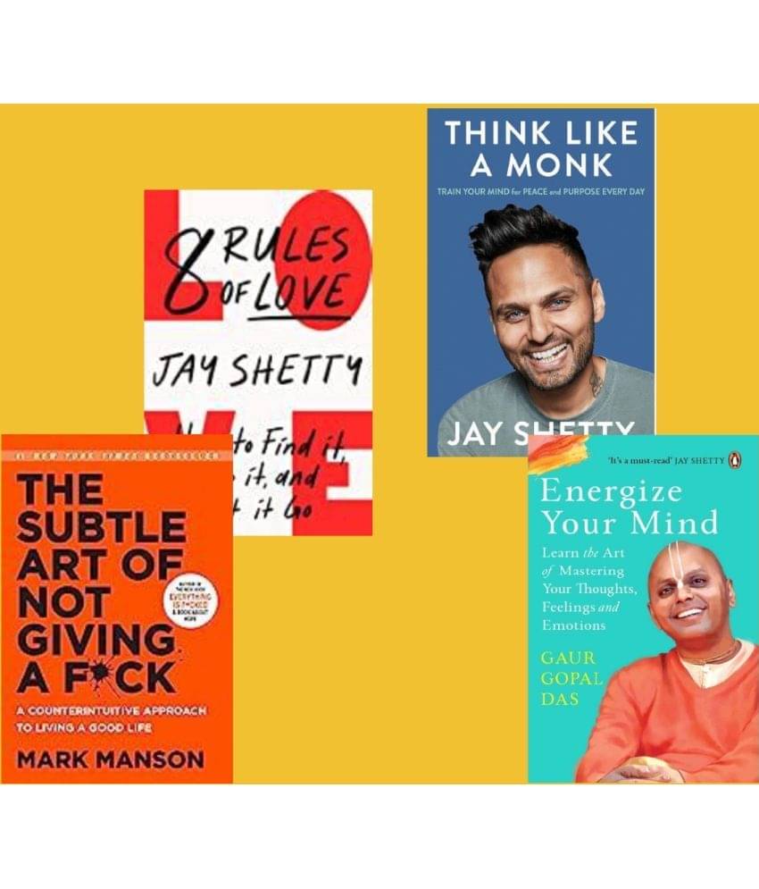 8 Rules of Love + Think Like A Monk + The Subtle Art + Energize Your Mind 8 Rules of Love + Think Like A Monk + The Subtle Art + Energize Your Mind