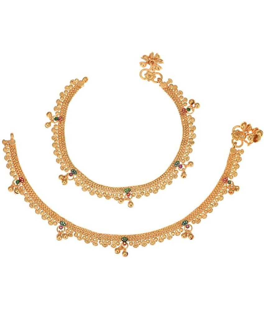 AanyaCentric - Gold Anklets ( Pack of 2 ) - Anklets | Buy online on ZillyBuy