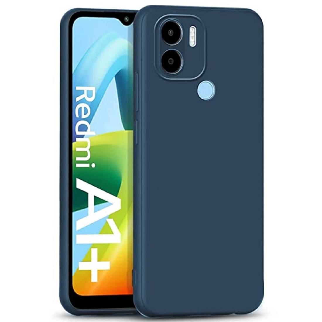     			CASE VA - Blue Silicon Plain Cases Compatible For Redmi A1 Plus ( Pack of 1 )