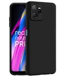 Case Vault Covers - Black Silicon Plain Cases Compatible For Realme Narzo 50A Prime ( Pack of 1 )