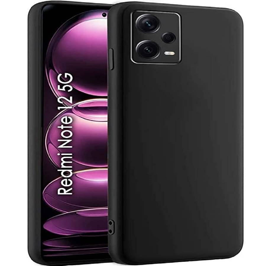 Case Vault Covers - Black Silicon Plain Cases Compatible For Redmi Note 12 ( Pack of 1 ) Case Vault Covers - Black Silicon Plain Cases Compatible For Redmi Note 12 ( Pack of 1 )