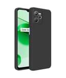 Case Vault Covers - Black Silicon Plain Cases Compatible For Realme Narzo 50A Prime ( Pack of 1 )