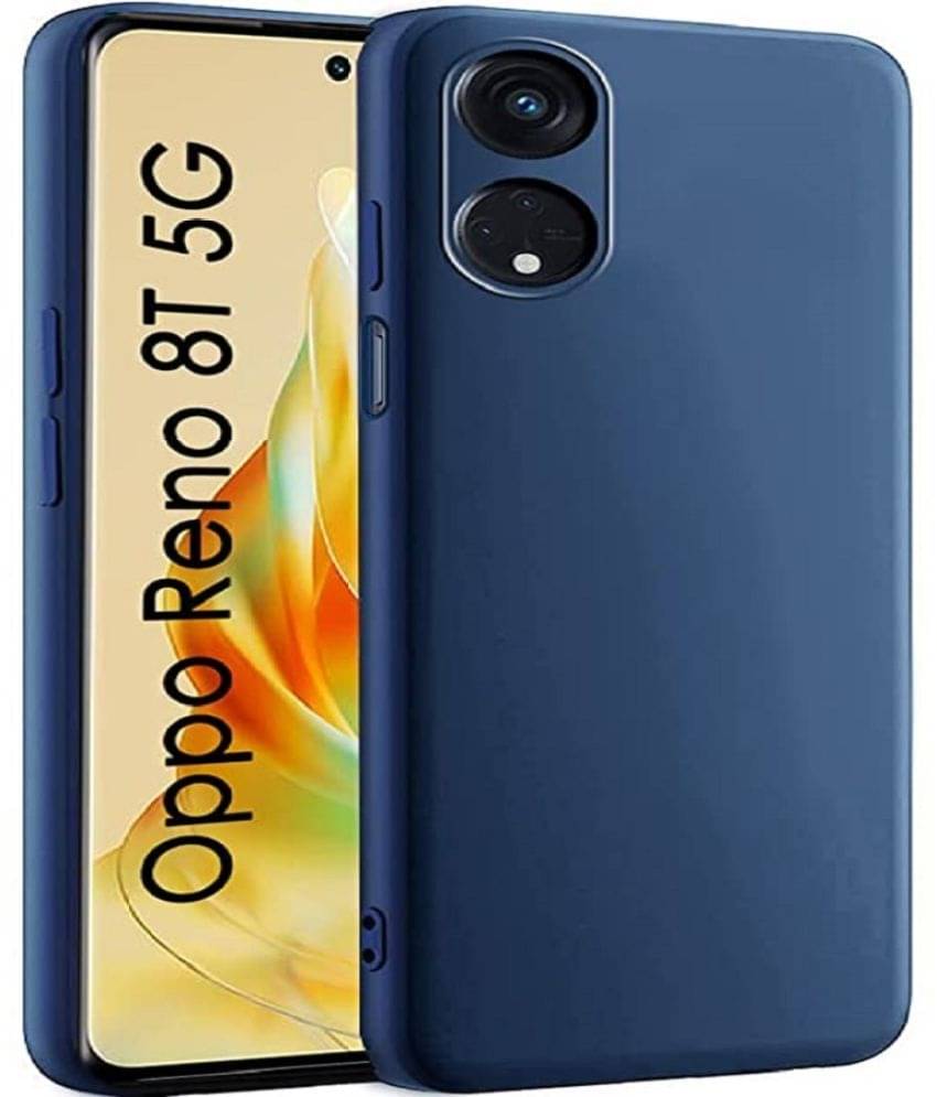 Case Vault Covers - Blue Silicon Plain Cases Compatible For Oppo Reno 8T 5G ( Pack of 1 )     			Case Vault Covers - Blue Silicon Plain Cases Compatible For Oppo Reno 8T 5G ( Pack of 1 )