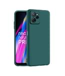 Case Vault Covers - Green Silicon Plain Cases Compatible For Realme Narzo 50A Prime ( Pack of 1 )