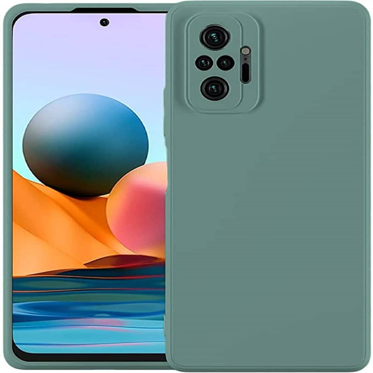 Case Vault Covers - Green Silicon Plain Cases Compatible For Xiaomi Redmi Note 10 Pro ( Pack of 1 ) Case Vault Covers - Green Silicon Plain Cases Compatible For Xiaomi Redmi Note 10 Pro ( Pack of 1 )