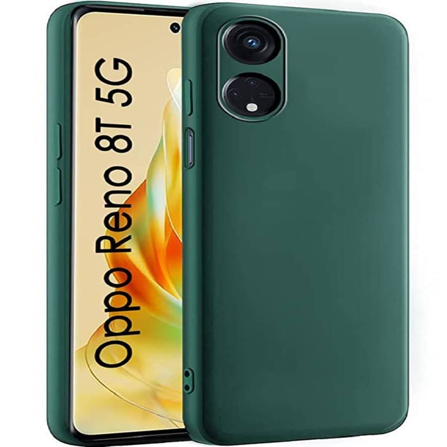Case Vault Covers - Green Silicon Plain Cases Compatible For Oppo Reno 8T 5G ( Pack of 1 ) Case Vault Covers - Green Silicon Plain Cases Compatible For Oppo Reno 8T 5G ( Pack of 1 )