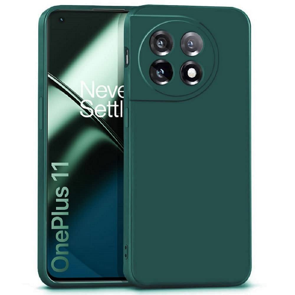 Case Vault Covers - Green Silicon Plain Cases Compatible For One Plus 11 5G ( Pack of 1 ) Case Vault Covers - Green Silicon Plain Cases Compatible For One Plus 11 5G ( Pack of 1 )