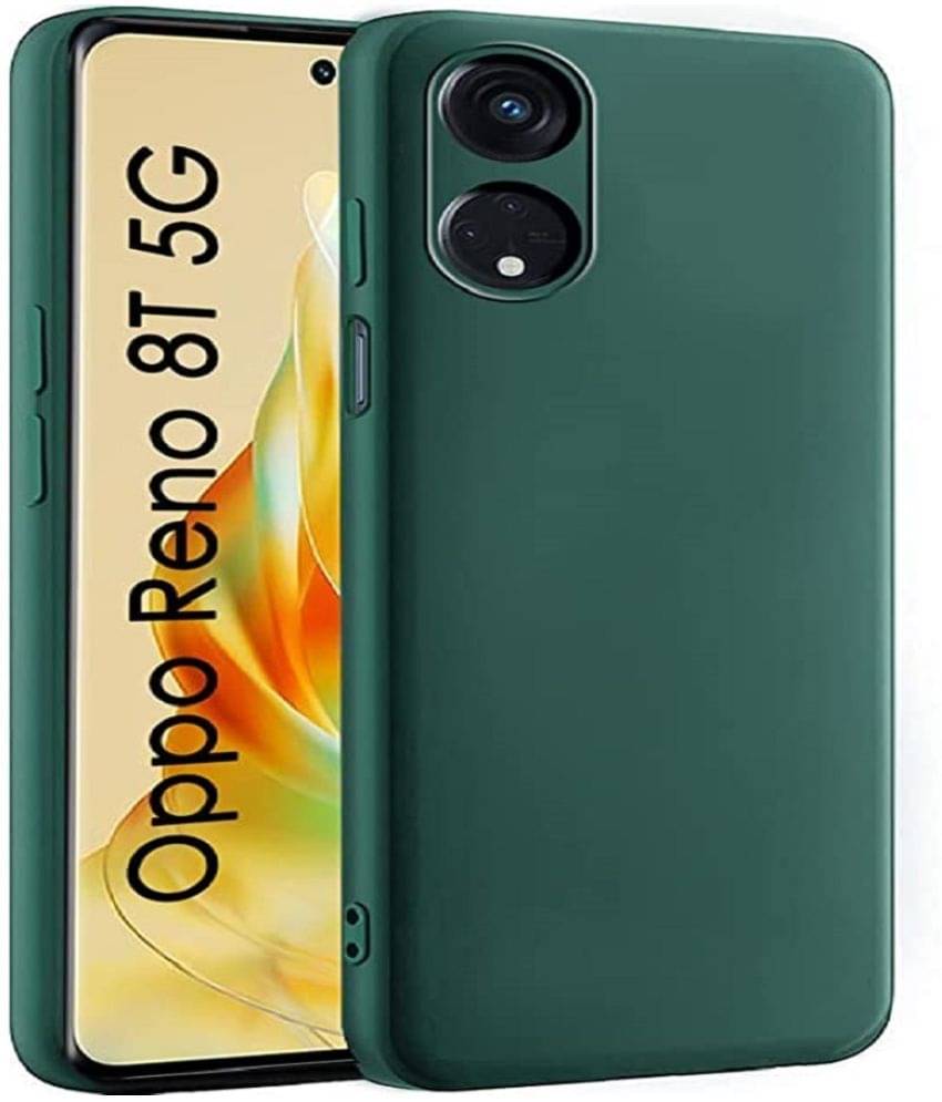 Case Vault Covers - Green Silicon Plain Cases Compatible For Oppo Reno 8T 5G ( Pack of 1 ) Case Vault Covers - Green Silicon Plain Cases Compatible For Oppo Reno 8T 5G ( Pack of 1 )