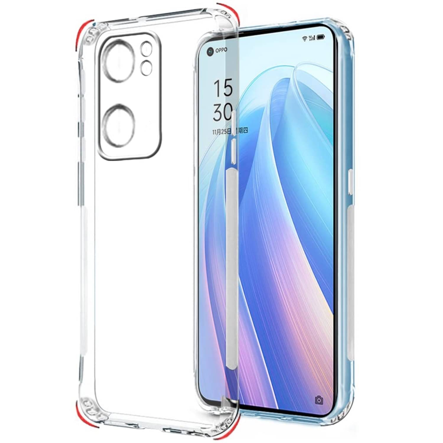     			Case Vault Covers - Transparent Silicon Silicon Soft cases Compatible For Oppo Reno 7 5G ( Pack of 1 )