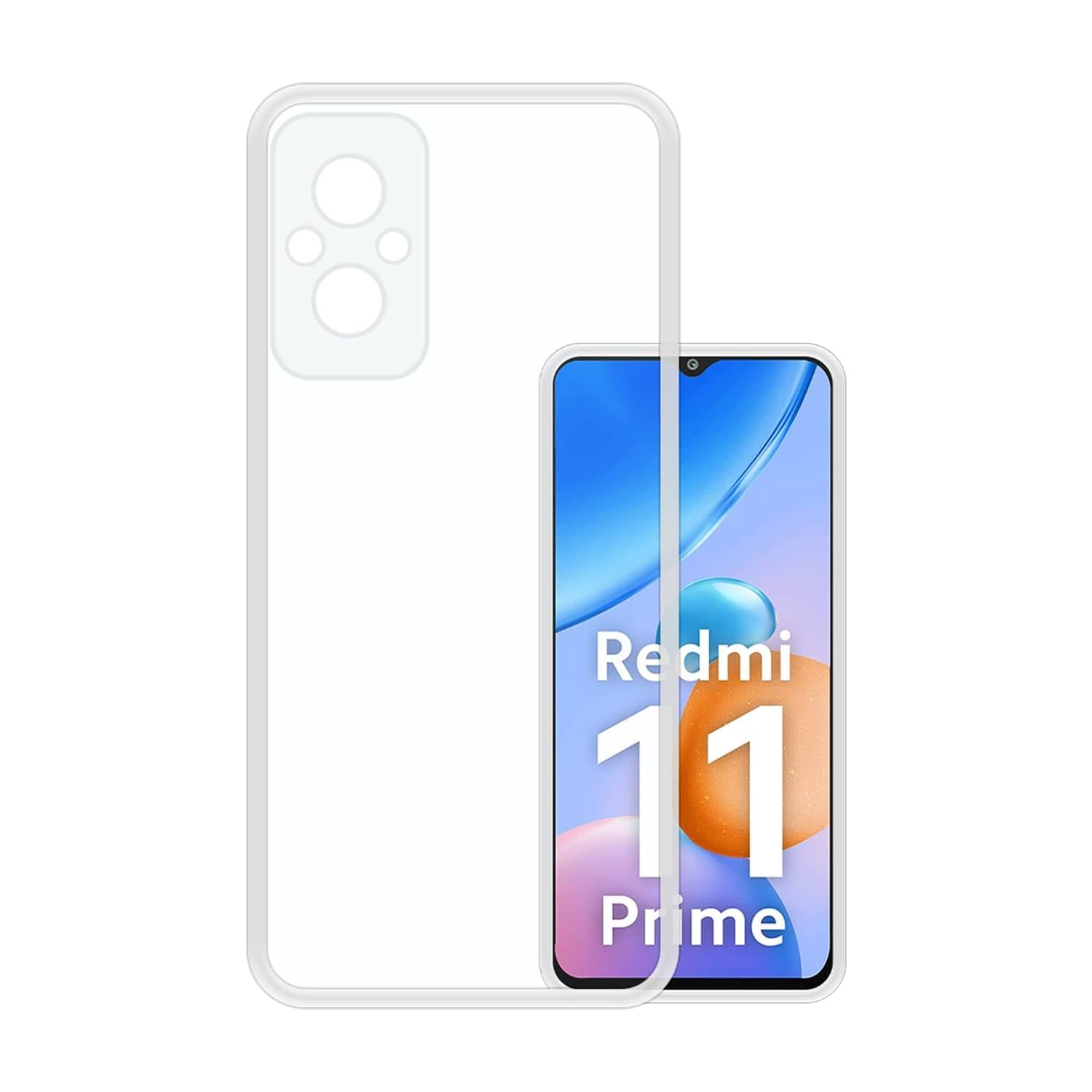     			Case Vault Covers - Transparent Silicon Silicon Soft cases Compatible For REDMI 11 PRIME 4G ( Pack of 1 )