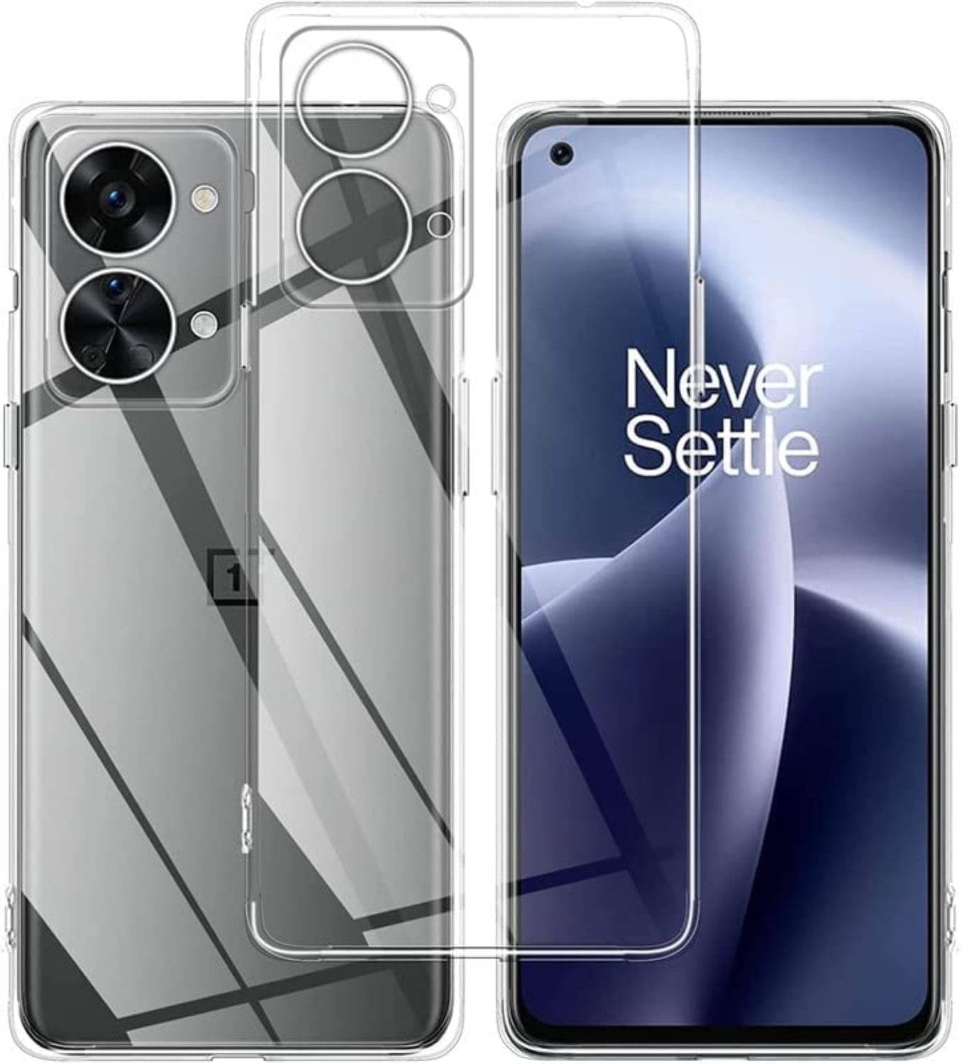     			Case Vault Covers - Transparent Silicon Silicon Soft cases Compatible For Oneplus Nord 2t ( Pack of 1 )