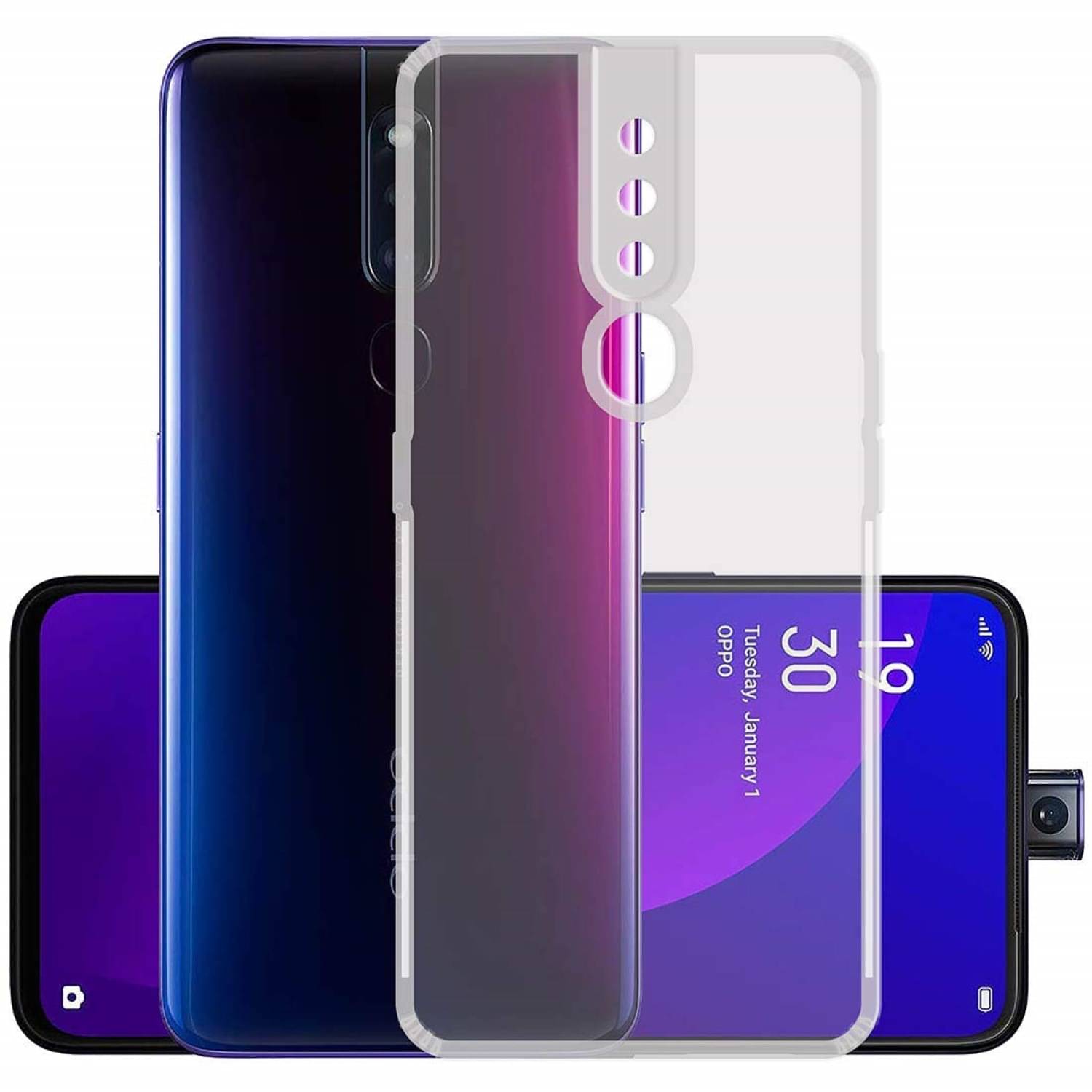     			Case Vault Covers - Transparent Silicon Silicon Soft cases Compatible For OPPO F11 Pro ( Pack of 1 )