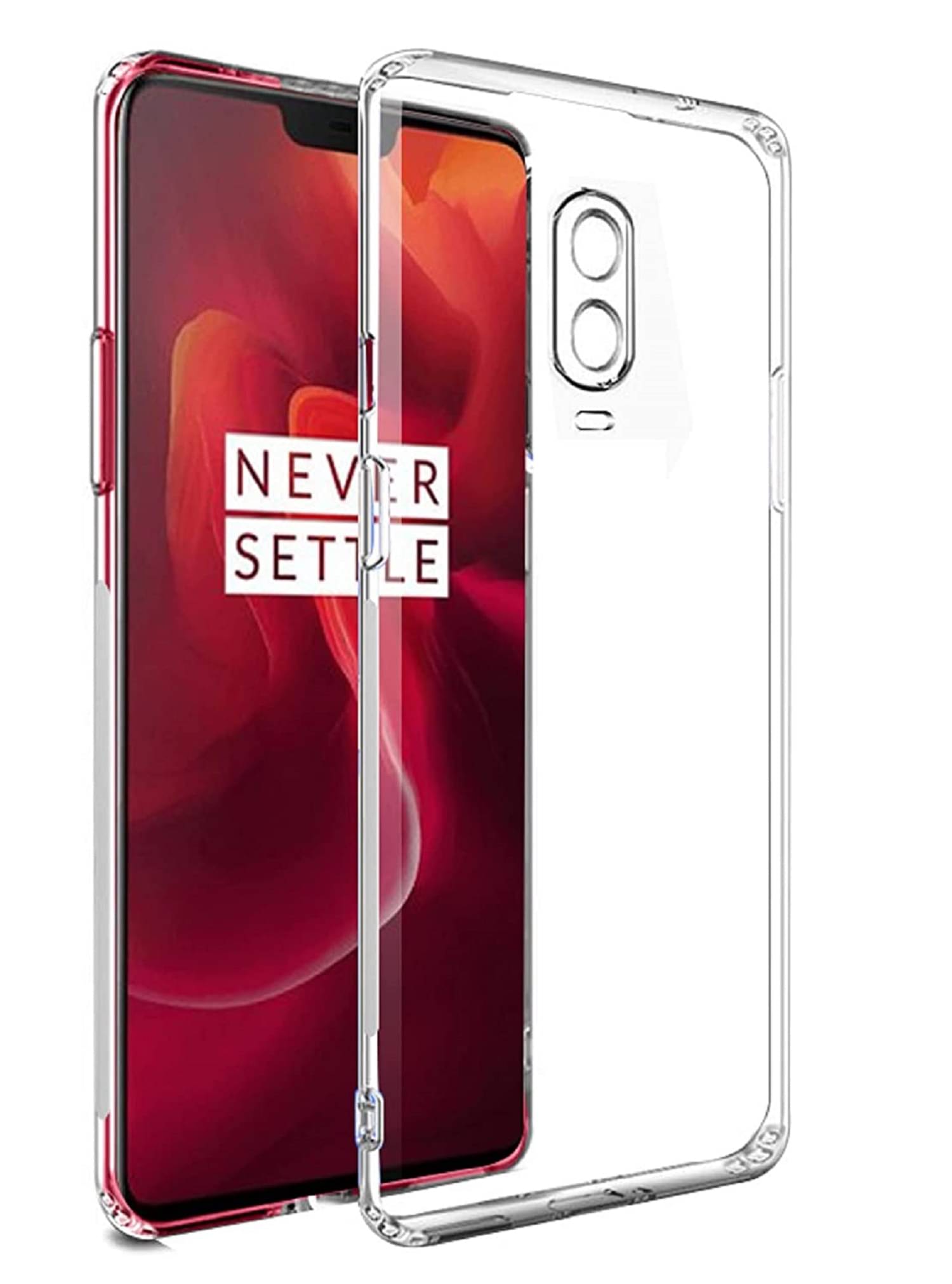     			Case Vault Covers - Transparent Silicon Silicon Soft cases Compatible For OnePlus 6T ( Pack of 1 )