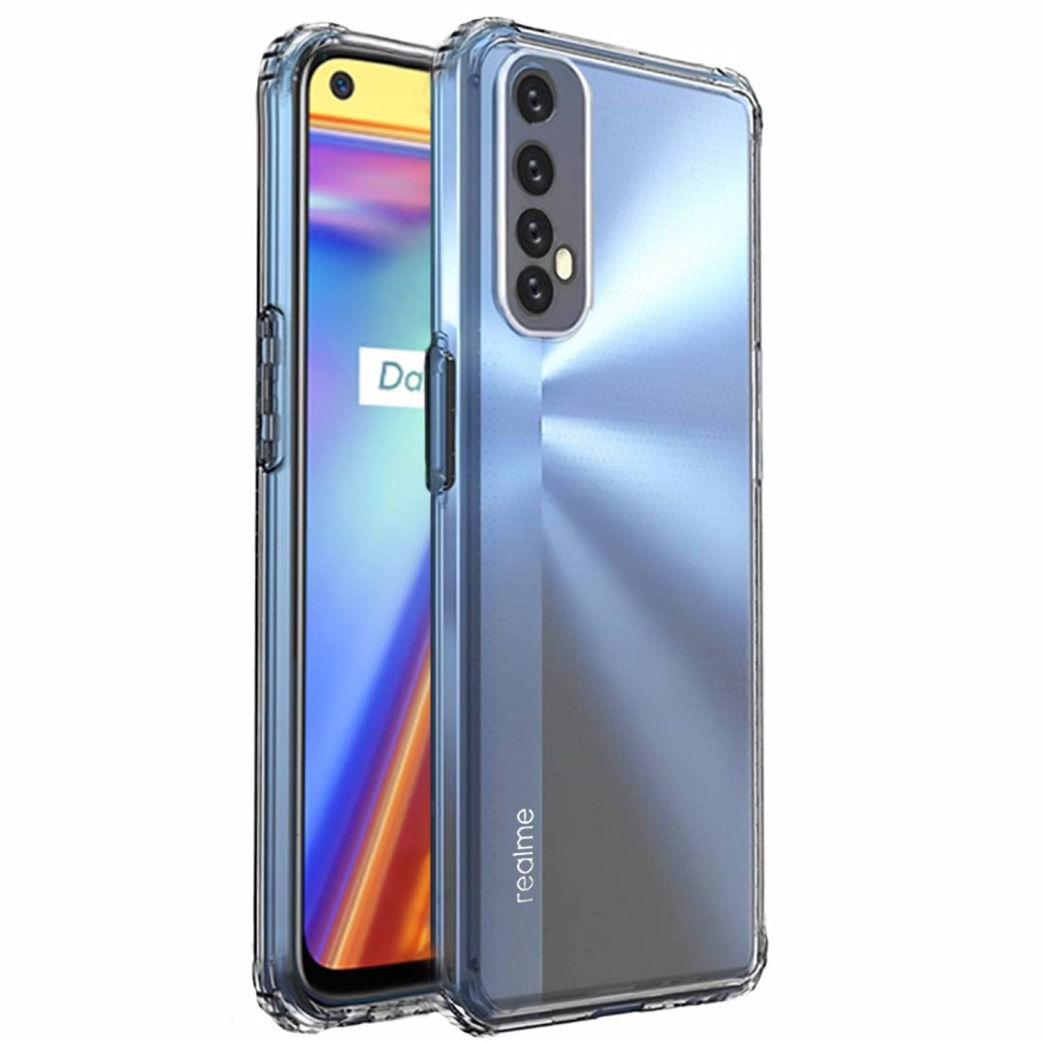     			Case Vault Covers - Transparent Silicon Silicon Soft cases Compatible For Realme 7 ( Pack of 1 )