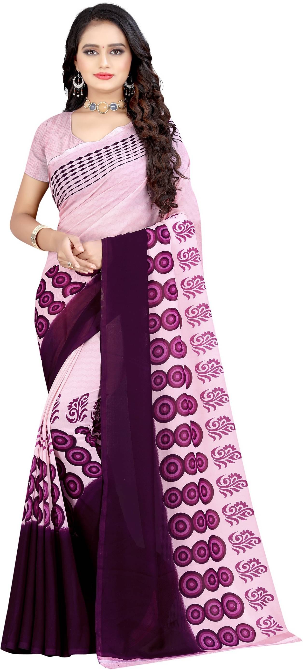 LEELAVATI Georgette Printed Saree With Unstitched Blouse Piece ( Multicolor ) LEELAVATI Georgette Printed Saree With Unstitched Blouse Piece ( Multicolor )