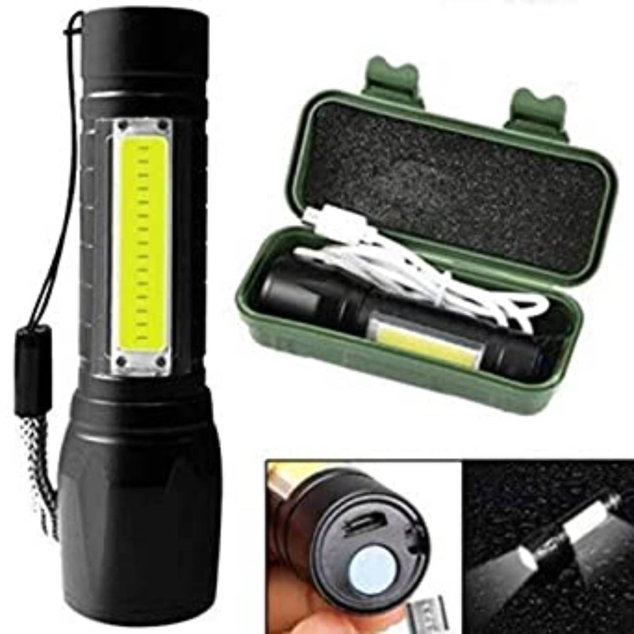 DAJUBHAI Small Sun 500 Meter 4 Mode Zoomable Waterproof Torchlight LED 10W Flashlight Torch Outdoor Search Light DAJUBHAI Small Sun 500 Meter 4 Mode Zoomable Waterproof Torchlight LED 10W Flashlight Torch Outdoor Search Light