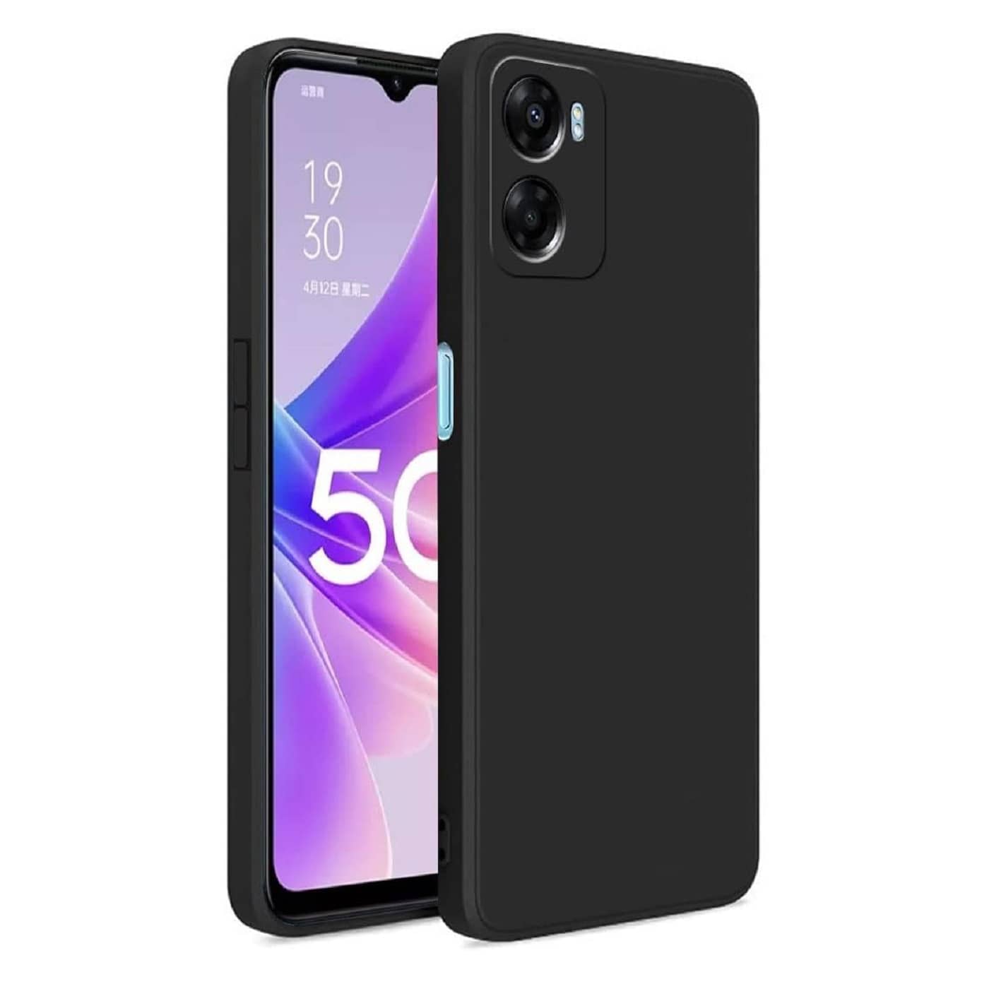 ZAMN - Black Silicon Plain Cases Compatible For OPPO K10 5G ( Pack of 1 )