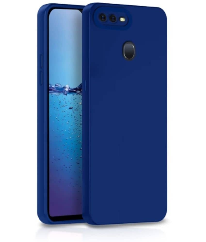 ZAMN - Blue Silicon Plain Cases Compatible For RealMe 2 Pro ( Pack of 1 )