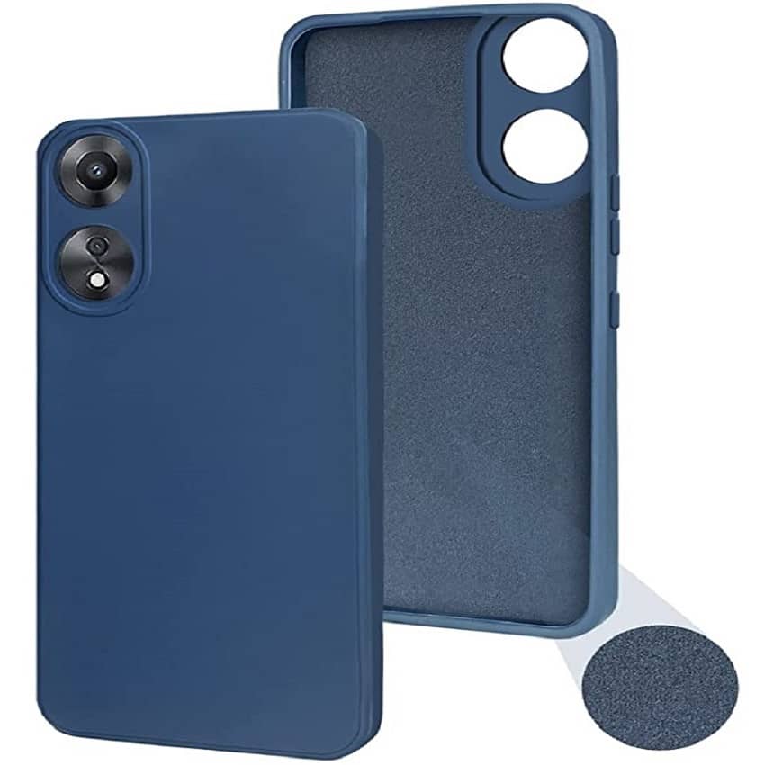 ZAMN - Green Silicon Plain Cases Compatible For OPPO A78 5G ( Pack of 1 )