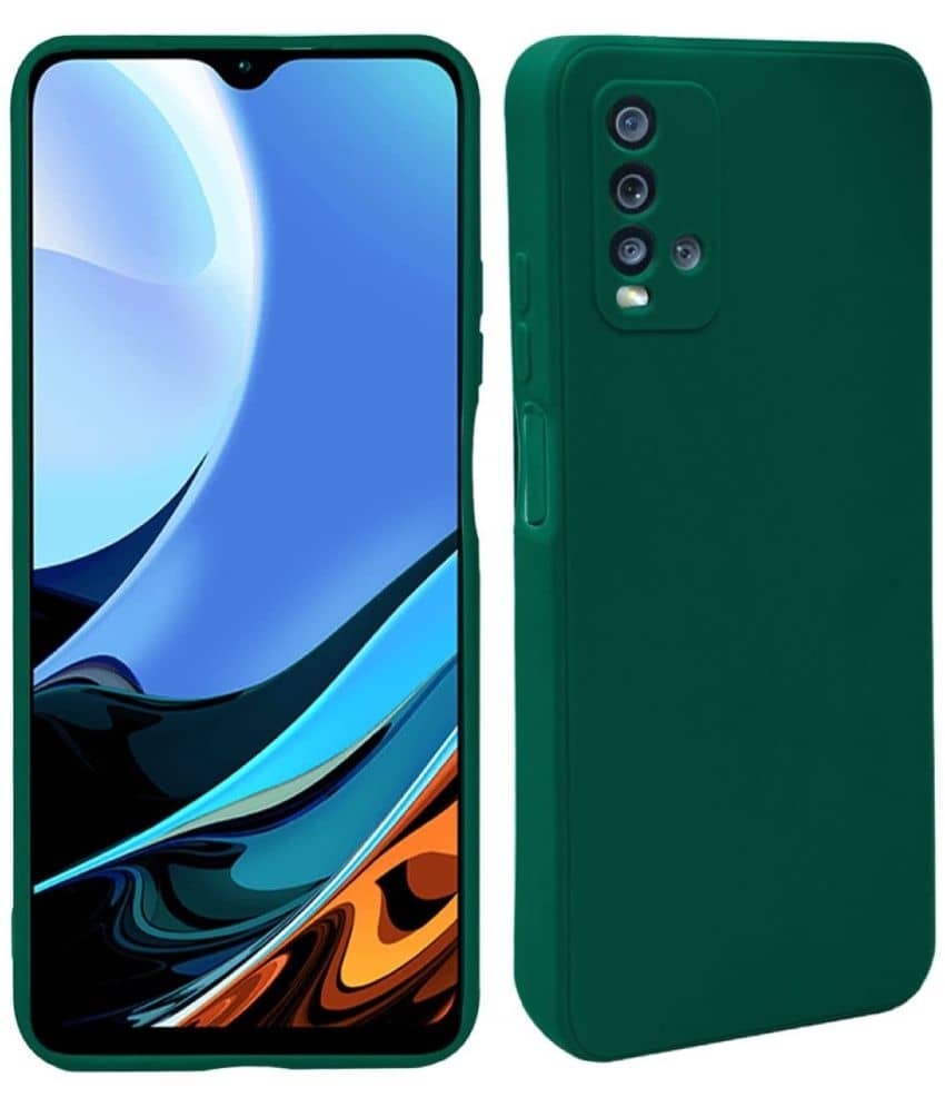 ZAMN - Green Silicon Plain Cases Compatible For Xiaomi Redmi 9 Power ( Pack of 1 )