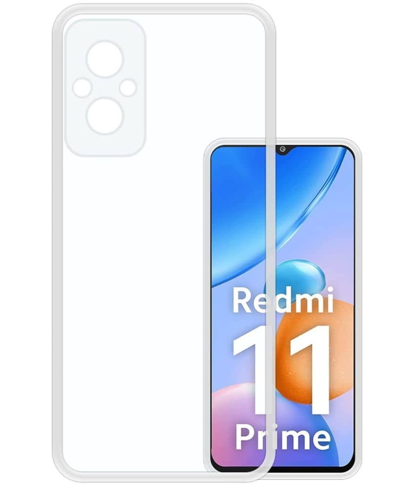 ZAMN - Transparent Silicon Plain Cases Compatible For REDMI 11 PRIME 4G ( Pack of 1 )