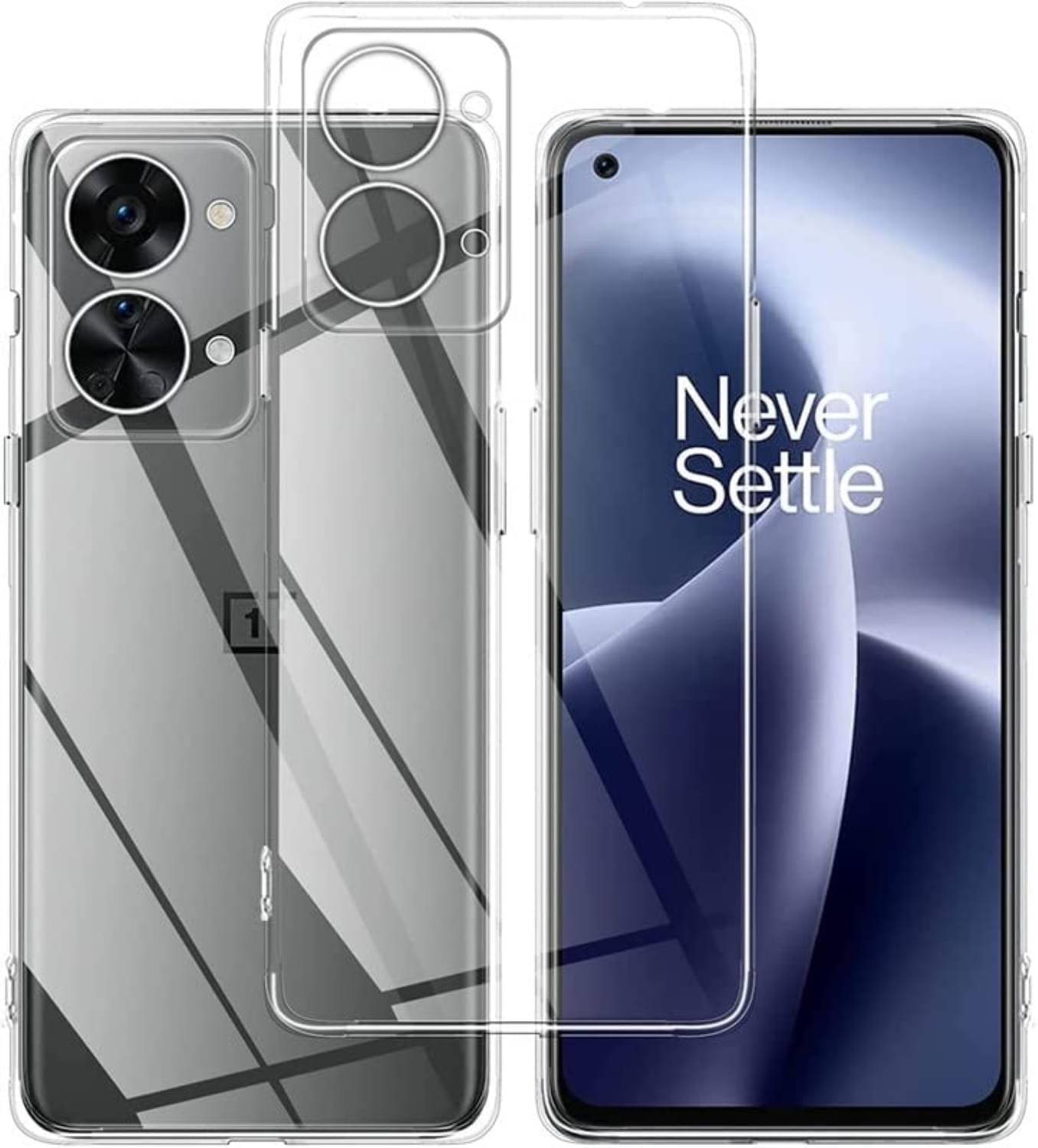ZAMN - Transparent Silicon Plain Cases Compatible For Oneplus Nord 2t ( Pack of 1 ) ZAMN - Transparent Silicon Plain Cases Compatible For Oneplus Nord 2t ( Pack of 1 )