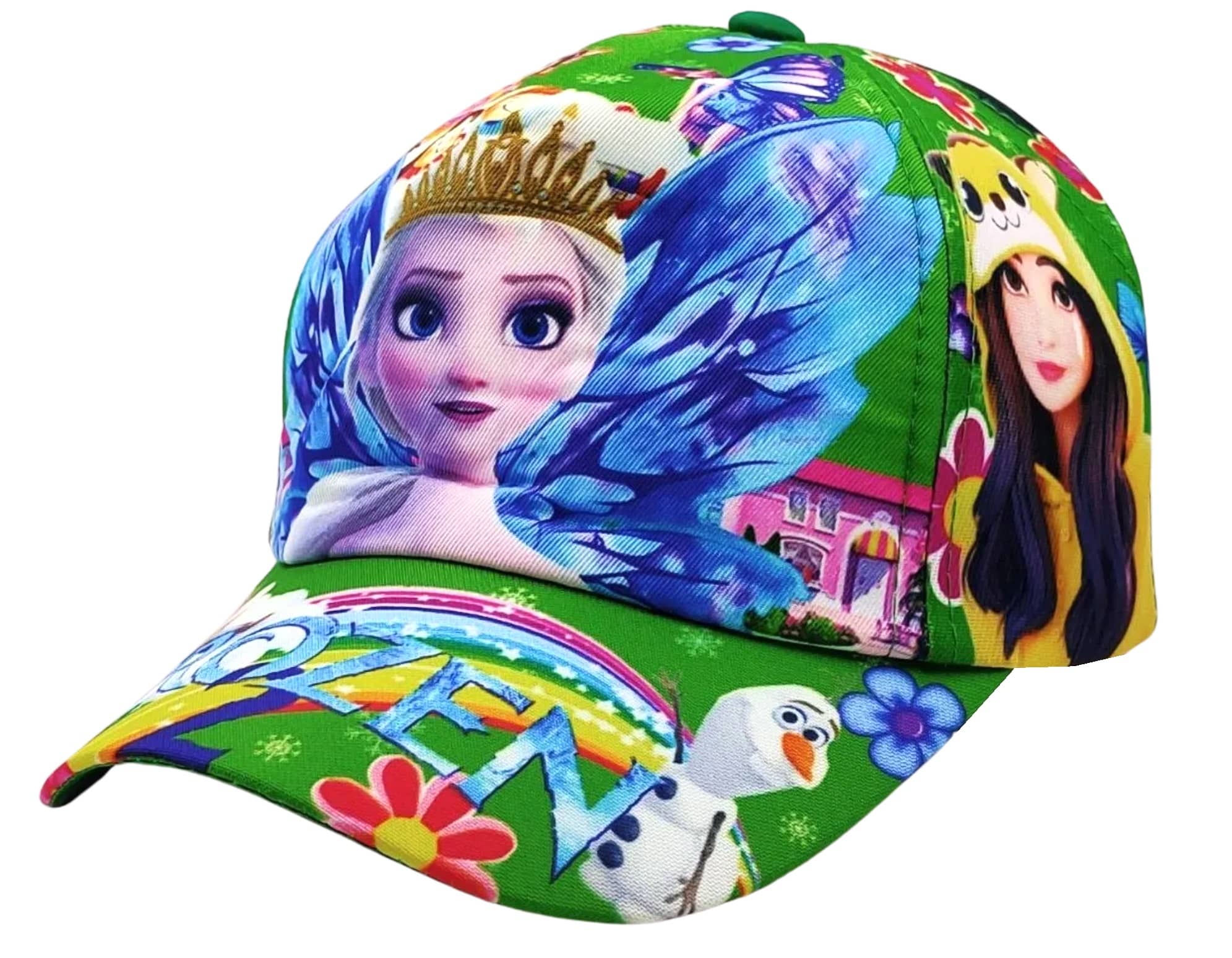Zacharias Girl's Kids Cotton Party Stylish Cute Cap KC-16 (Green_Pack of 1)