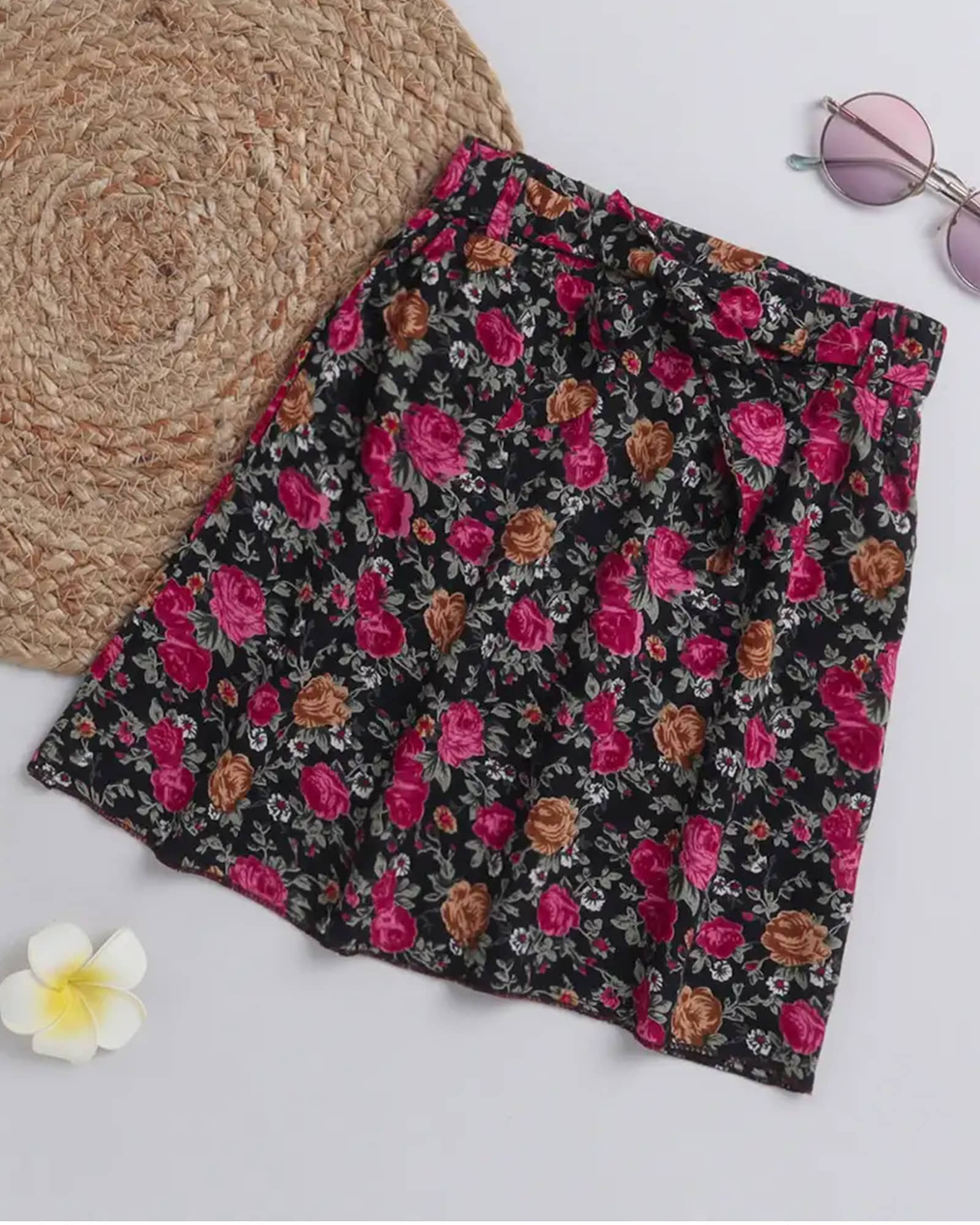 Addyvero Pack of 1 Girls Polyester A-Line Skirt ( Multicolor ) - Shorts | Buy online on ZillyBuy
