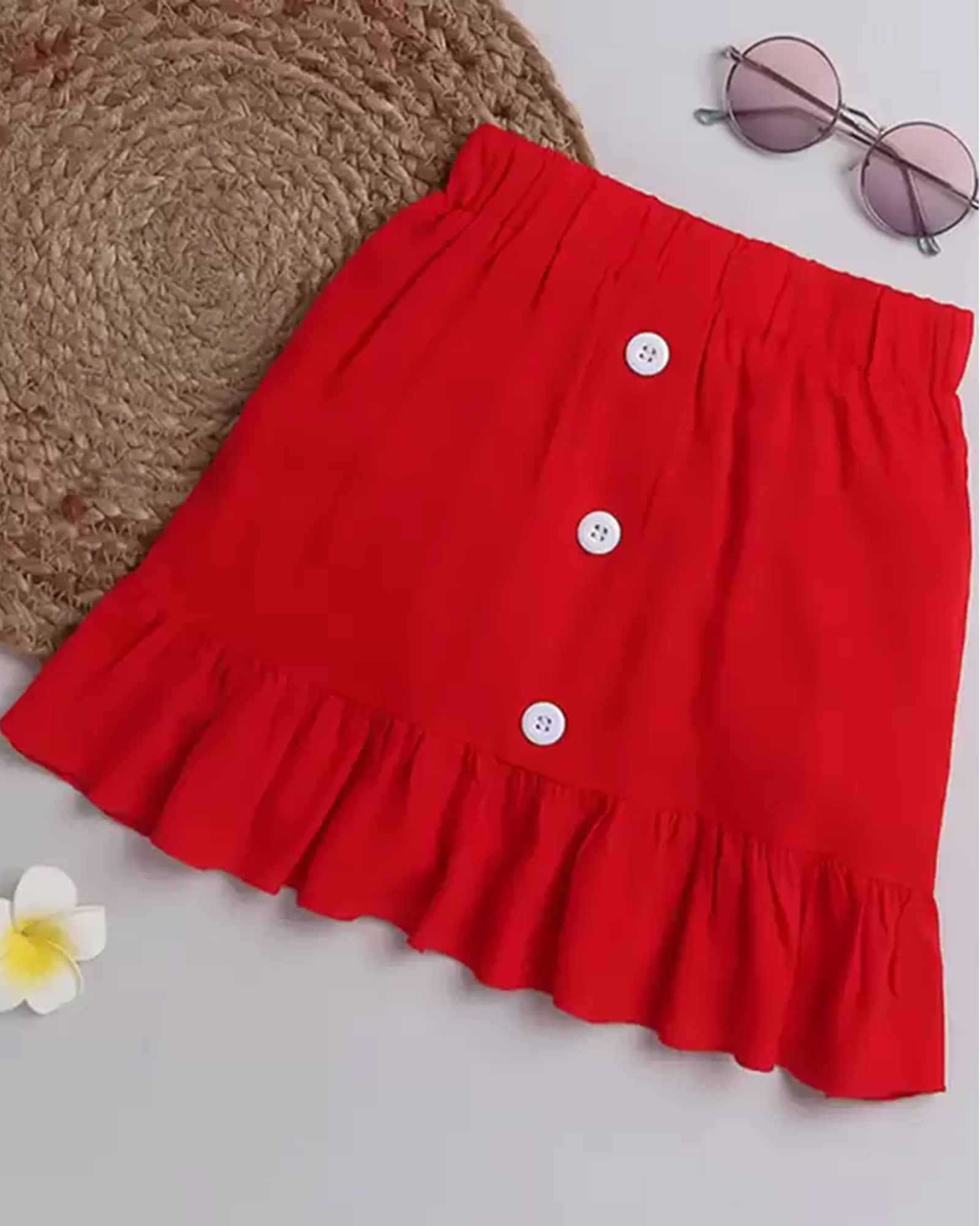 Addyvero Pack of 1 Girls Rayon A-Line Skirt ( Dark Blue ) - Shorts | Buy online on ZillyBuy