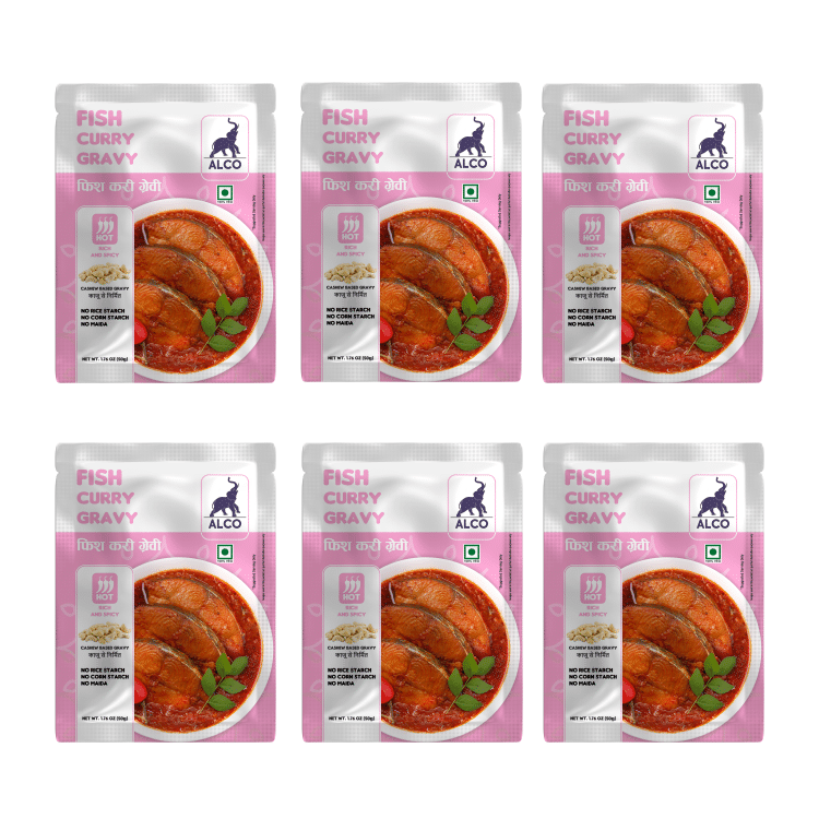     			Alco Spices Fish Curry Gravy : Natural & Fresh Instant Gravy (6 x 50gm) 300 gm
