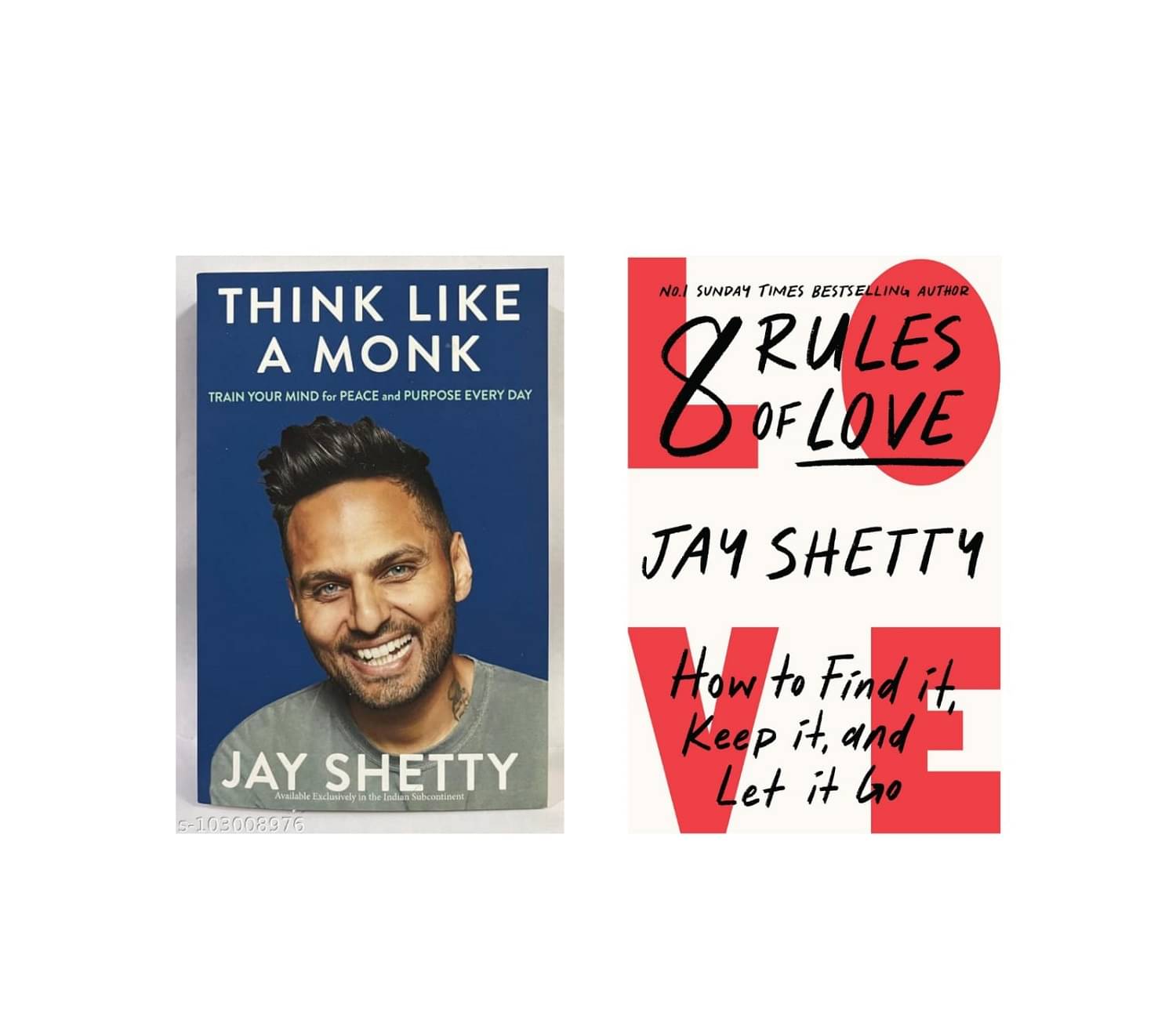 Combo Of 2 Pack Think Like a Monk & 8 Rules of Love - Paperback 2023 By Jay Shetty Combo Of 2 Pack Think Like a Monk & 8 Rules of Love - Paperback 2023 By Jay Shetty