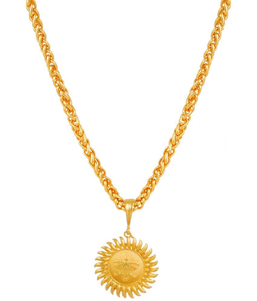 FASHION FRILL - Gold Plated Brass Chain with Pendant ( Pack of 1 )
