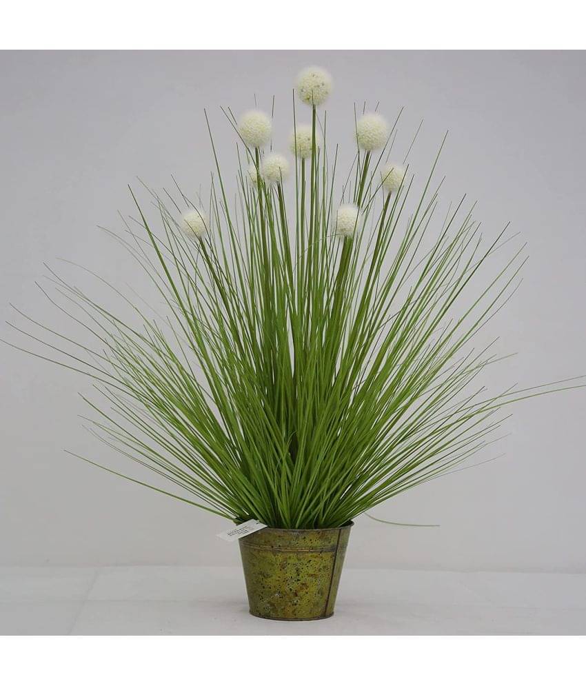 Garden Art - Green Wild Artificial Flowers With Pot ( Pack of 1 )     			Garden Art - Green Wild Artificial Flowers With Pot ( Pack of 1 )