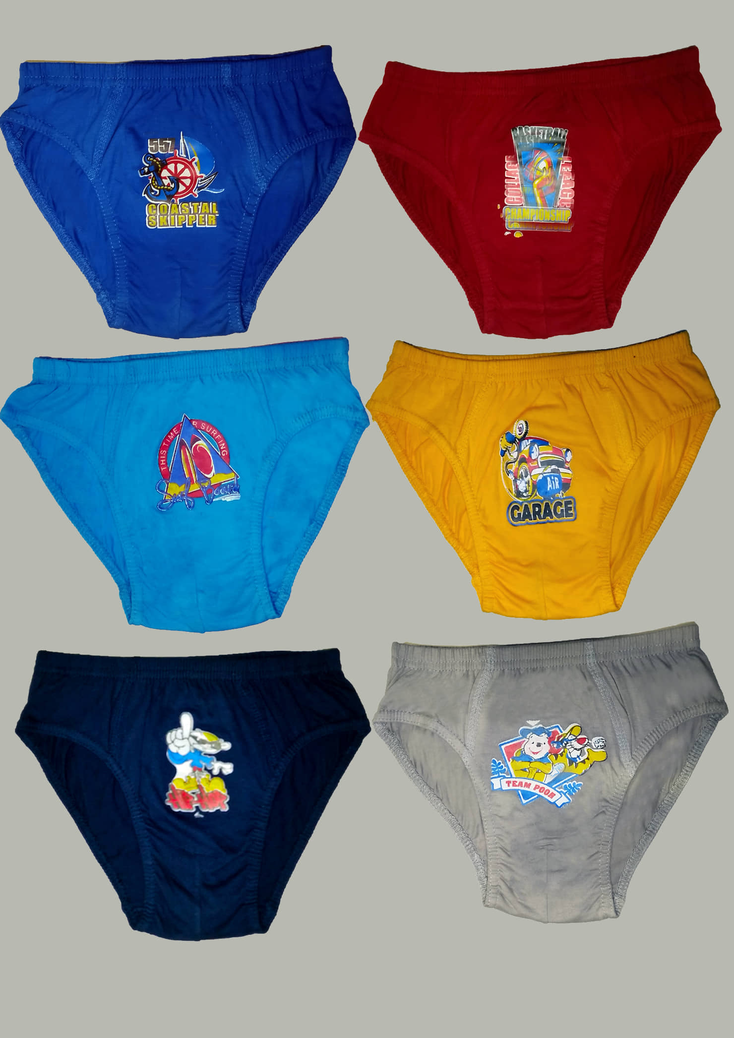 HAP Pack of 6 Boys Cotton Briefs ( Multicolor ) - Nightwear & Loungewear | Buy online on ZillyBuy