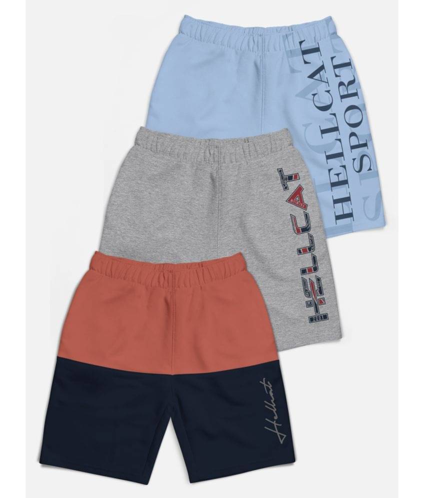     			HELLCAT Pack of 3 Cotton Blend Shorts For Boys ( Multi Color )