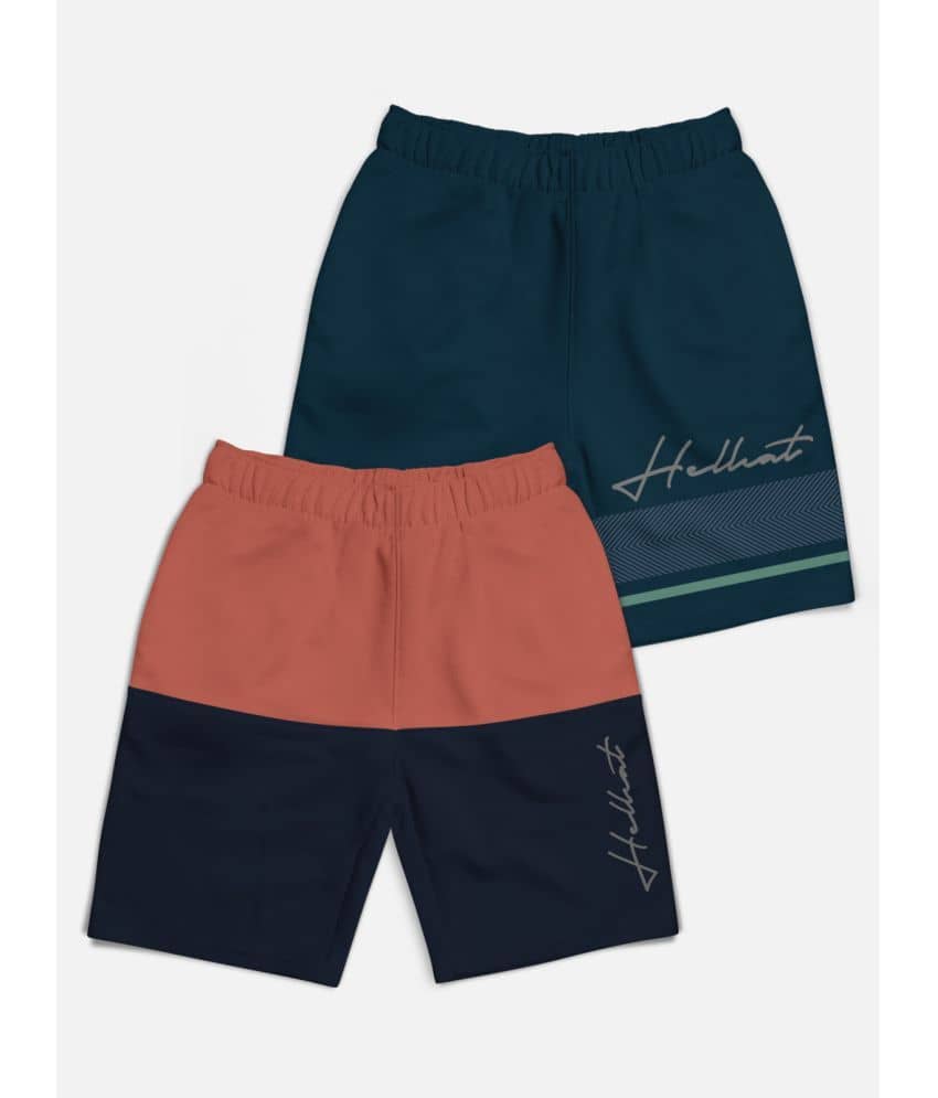 HELLCAT Pack of 2 Cotton Blend Shorts For Boys ( Multi Color ) - Shorts | Buy online on ZillyBuy