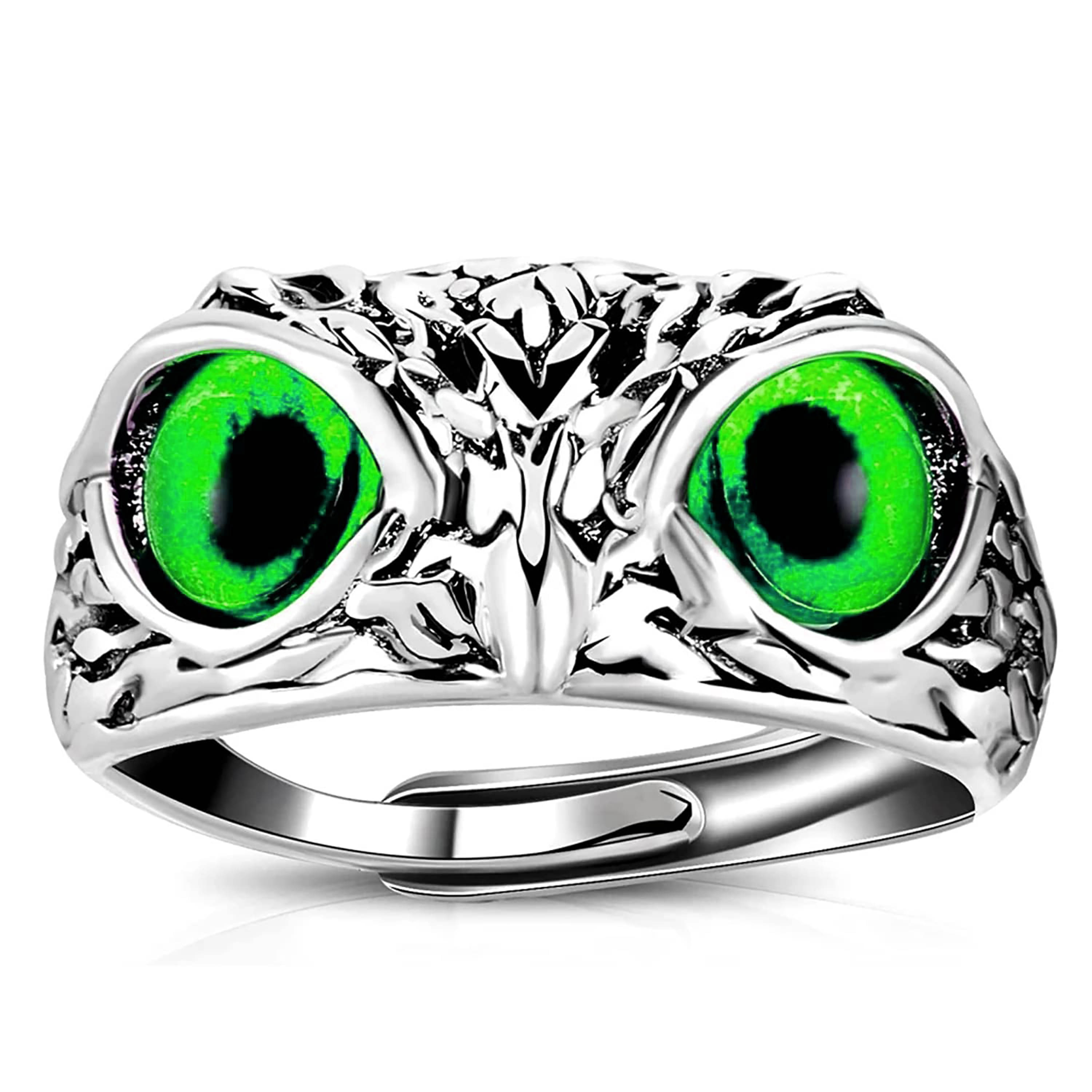 Owl Eye Ring For Men Girls Silver Ring For Boys Adjustable Stylish men Jewellery Owl Eye Ring For Men Girls Silver Ring For Boys Adjustable Stylish men Jewellery